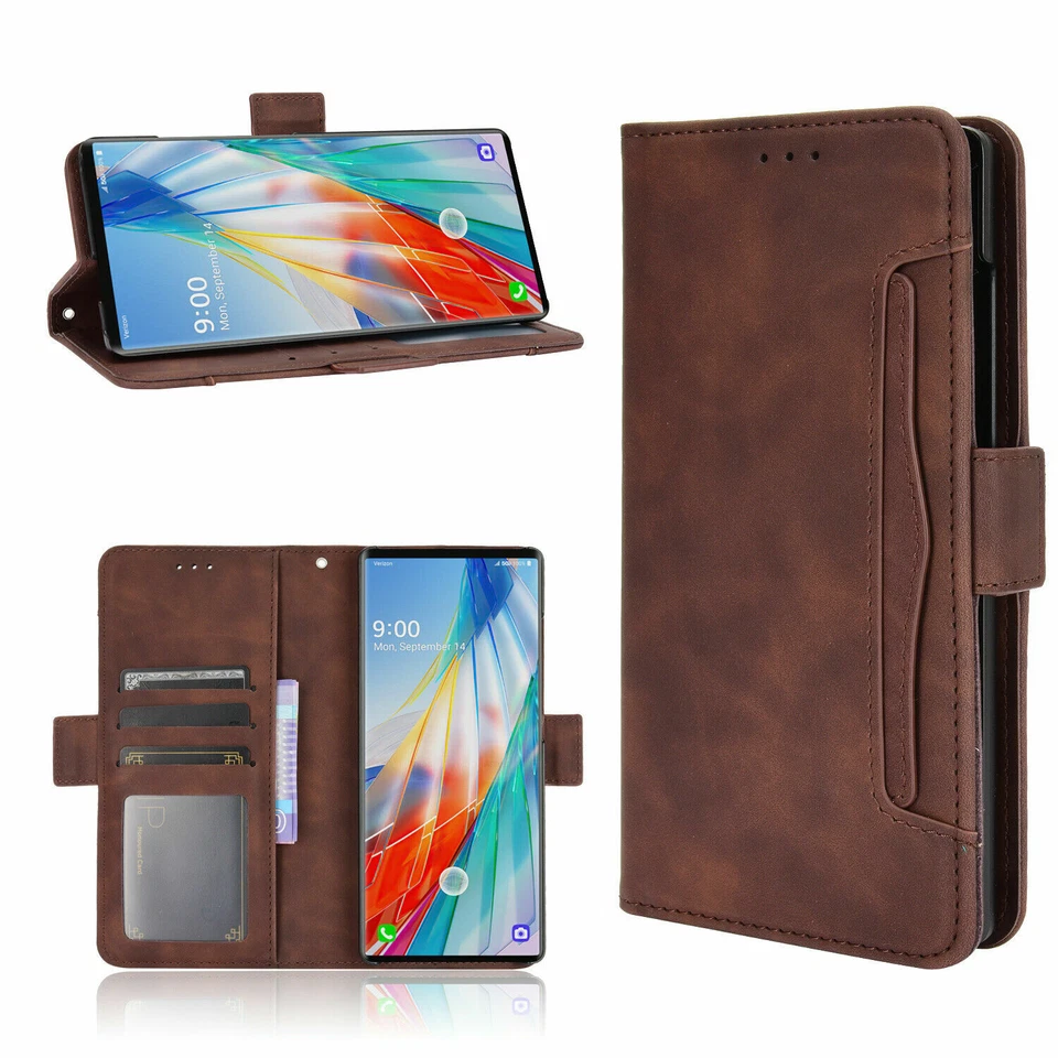 For LG Wing 5G Wallet Case Luxury Flip Leather Card Magnetic Protective Cover - Image 4 of 4