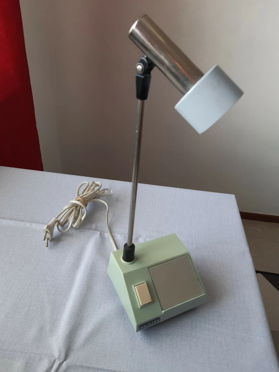 Vintage and rare Philips desk lamp with mirror
