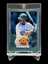 1998 Donruss Leaf KEN GRIFFEY JR FRACTAL FOUNDATION GOLD FOIL /3999🔥RARE🔥