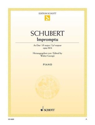 Impromptu op. 90 D 899 Klavier (schwierig) Schubert Nr. 4 A-Dur Schott Musi