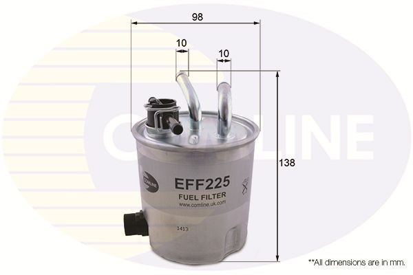 Fuel Filter 98 mm Outer Diameter Fits Nissan Navara Pathfinder COMLINE EFF225