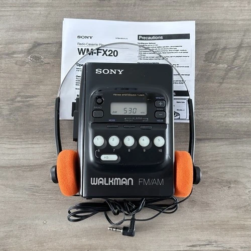 Sony Walkman WM-FX20 AM/FM Cassette Player - New Belt - Reconditioned