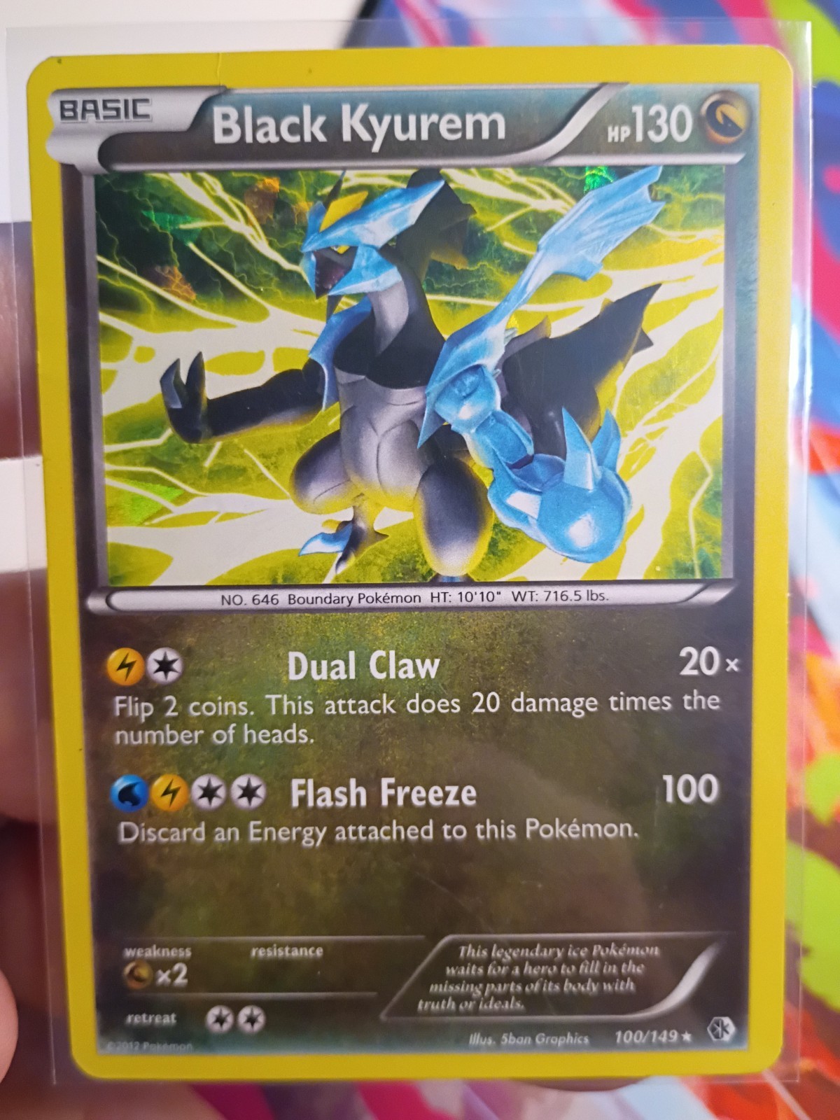 Black Kyurem 100/149 Boundaries Crossed Reverse Holo
