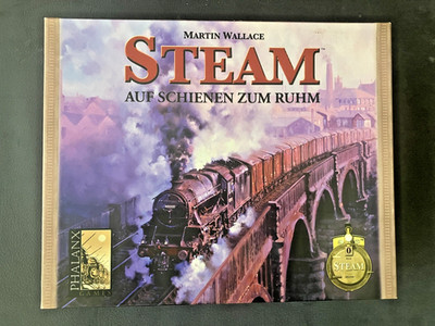 Brettspiel ''STEAM: AUF SCHIENEN ZUM RUHM'' von M. Wallace, DE, wie neu, RARITÄT!