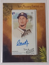 2019 Topps Allen & Ginter - Mini Baseball On Card RC Auto Cionel Perez Astros