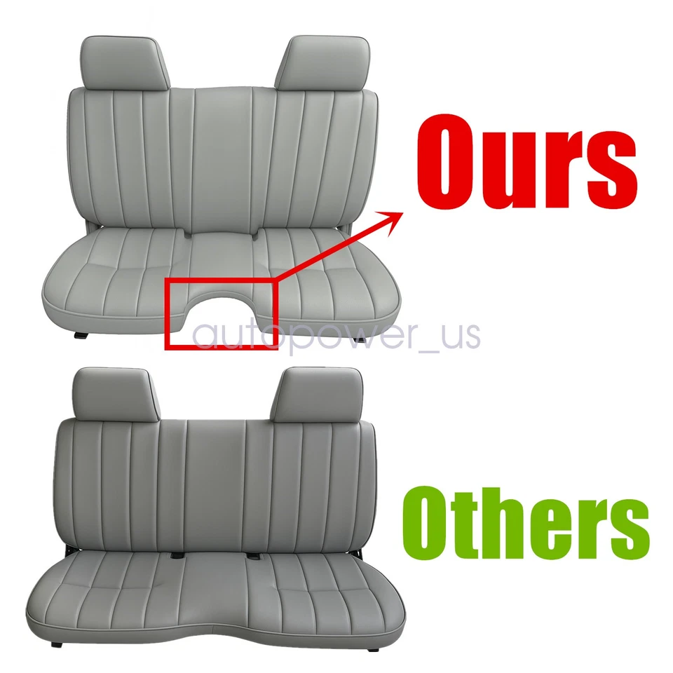 Cubierta de asiento de banco gris para camioneta Toyota 1987 1988 1989 1990 1991 1992 1993 1994 Foto 3 de 4
