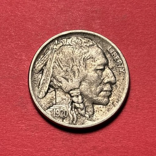 (1) Beautiful Toned Antique 1920-P Buffalo/Indian Head Nickel XF-EXTRA FINE