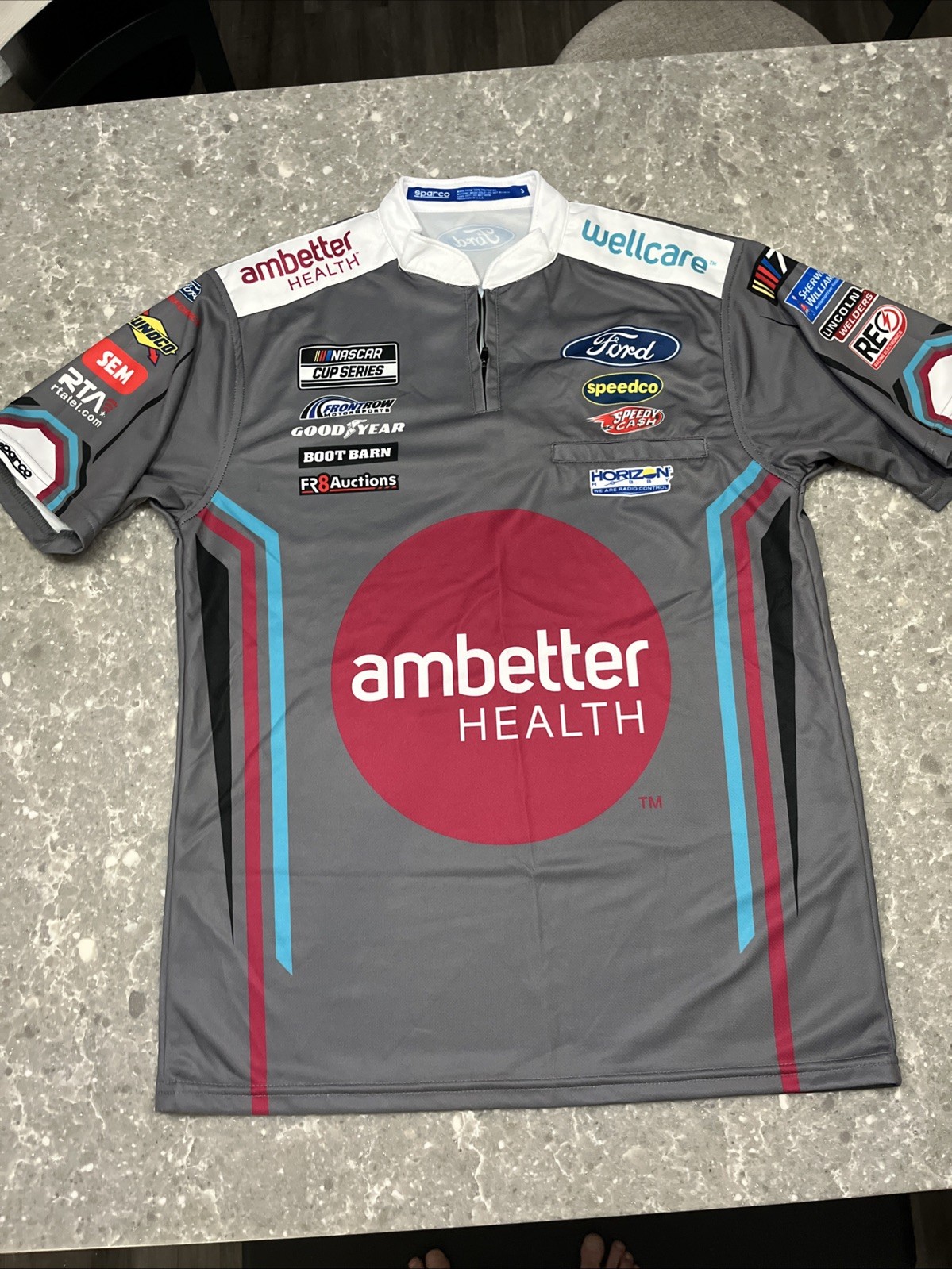 FILA Camicia Front Row Motorsports S Team Emessa Ford Crew NASCAR Ambetter Health