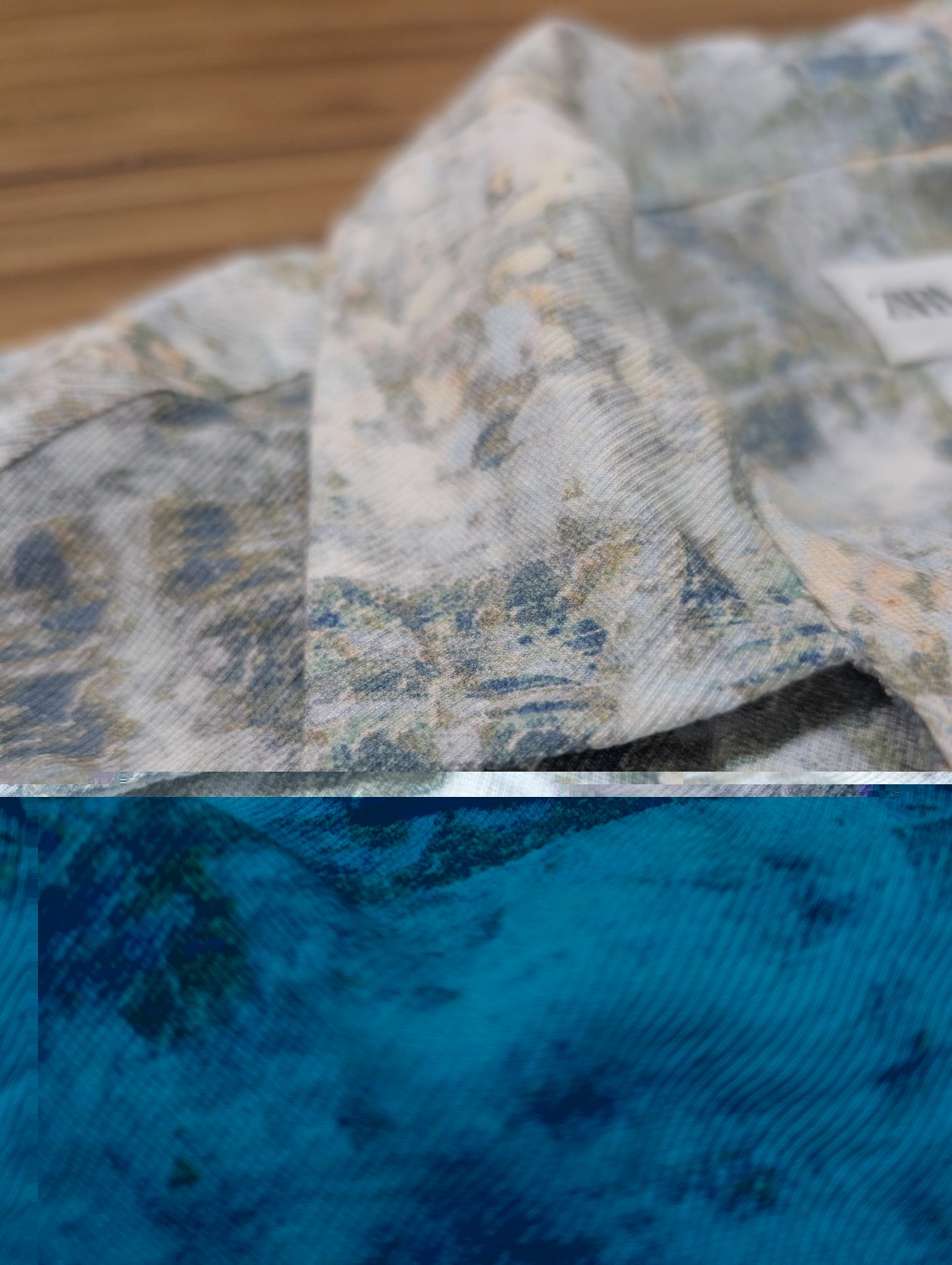 Zara Shirt Mens Small Abstract Print Button Up Regular Fit Preppy Casual image 5