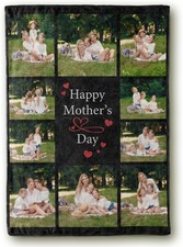 Custom Blanket with Photos Text - Personalized Flannel Throw Print Your Picture