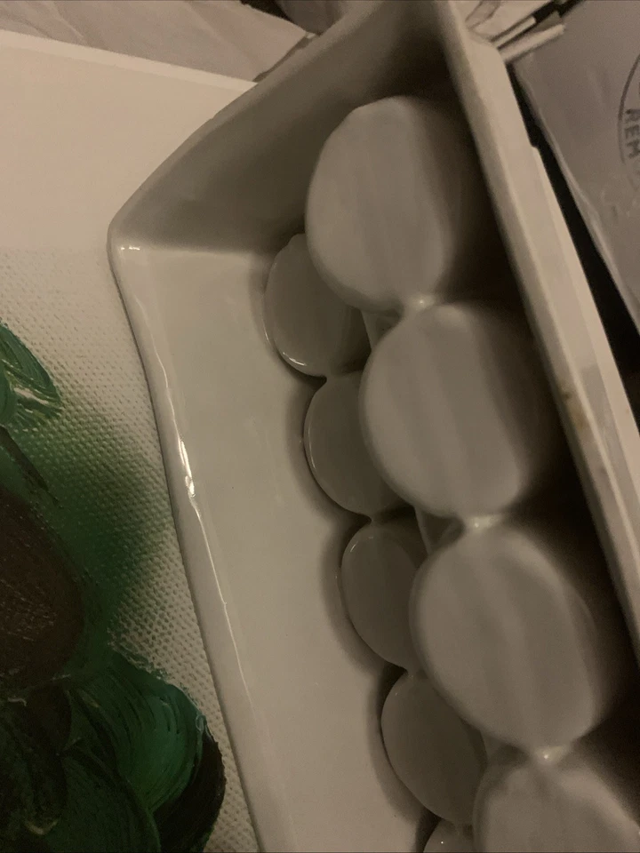 Winsor & Newton Ceramic Palette 10 Well Vintage Watercolour Paint Mixing Tray - Image 3 of 4