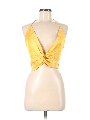 Assorted Brands Women Yellow Sleeveless Top M
