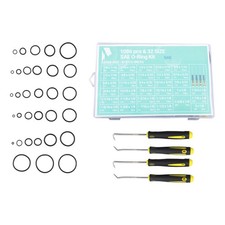 32 Size SAE O Ring Assortment Kit 1086 Pcs Standard Buna-N Rubber Black with Box