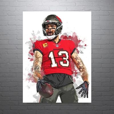 Mike Evans Tampa Bay Bucs Sports Print, Man Cave