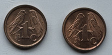 2 x 1991 South Africa 1 Cent Coins