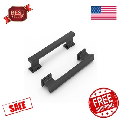 Banqin 5 Pack 3-3/4'' Matte Black Cabinet Handles