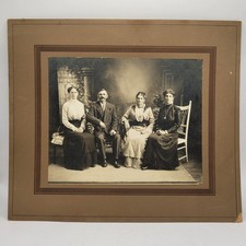 Martin and Anna Schneider Family Photo Large Cabinet Card New London Wisonsin