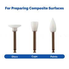 40Pc/Box Dental Composite Polishing Finishing Finisher Cups/Points/Disc RA Shank