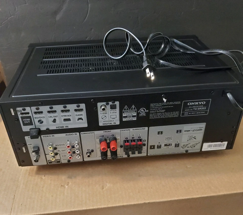 Onkyo TX-SR353 5.1 Channel A/V Receiver - Black - Image 3 of 4