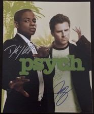 Psych Cast Signed Photo, 8x10 With COA, James Roday, Dulé Hill, Shawn And Gus