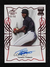 2021 Leaf Trinity Red 33/50 Tahnaj Thomas #BA-TT1 Auto 11pj