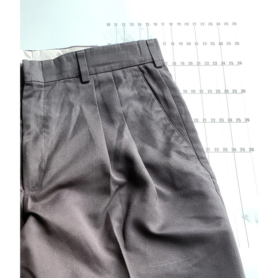 John Henry Pants 32x28 Black Chino Pleated Front Casual Office Work Tag 34x29 - Image 4 of 4