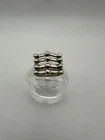 Vintage Mexico .925 Sterling Silver Multi Band With Bead Accent Size 8