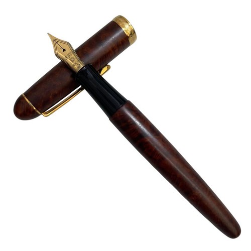 PLATINUM 3776 Century Briar Fountain Pen 14K Medium Nib Used Condition B 554