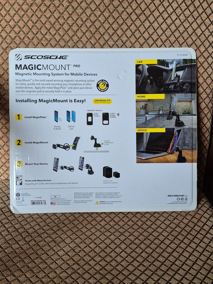 NUEVO Sistema de montaje magnético Scosche Magic Mount Pro paquete de 2 MM2VP2WDSR-CP0 Foto 2 de 2
