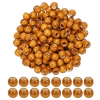 12X11Mm Holzperlen FüR Bastelarbeiten, 300 StüCk Runde Perlen Lose, Holz