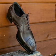 Tailor Made Wintip Brogue Premium Geniune Calf Leather Mens Wedding Shoes