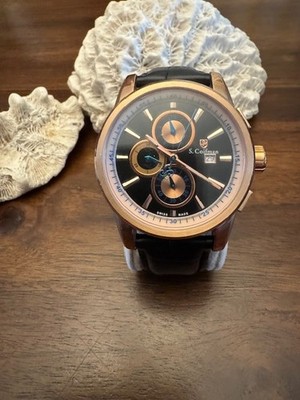 CLASSIC - S. Coifman - Men's Rose Gold 43mm Quartz Watch - Excellent Condition