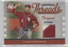 2009 Donruss Elite Extra Edition Throwback Threads 25/50 Chase Anderson Auto 0s3