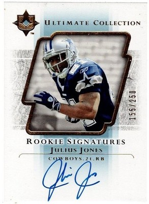 JULIUS JONES - RC - AUTO - /250 -  2004 Upper Deck Ultimate Collection  #100