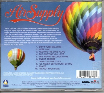 The One That You Love by Air Supply 2001 CD includes Here I Am