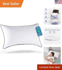 Luxurious Standard Size Bed Pillow - Ideal for Side, Back  Stomach Sleepers