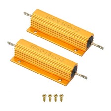 100W 100 Ohm Aluminum Shell Resistor Housing Resistor with Screws 2Set
