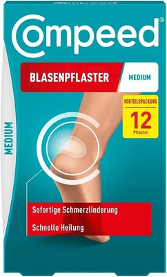 Compeed Blister Plasters Medium - 12 x Transparent Hydrocolloid Plasters Value