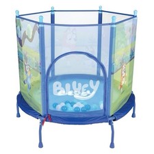 Bluey 4' Kids Trampoline with Soft Play Balls