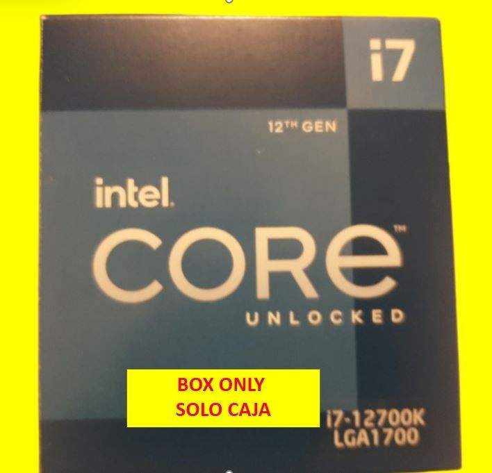 BOX ONLY FOR Intel Core i7-12700K NO CPU INCLUDED REPEAT BOX