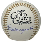 Bill Mazeroski Signed Autographed Gold Glove Baseball Beckett Witness BAS COA