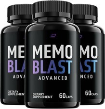  3 Pack Memo Blast Supplement Capsules   MemoBlast Natural Blend Memory Focus