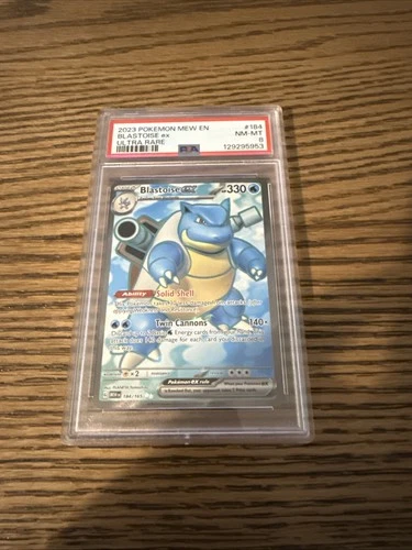 2023 POKEMON MEW EN-151 ULTRA RARE #184 BLASTOISE EX PSA 8