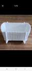 Vintage 1960's Indiana Milk Glass Baby Cradle Planter Trinket Dish.