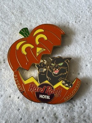 Hard Rock Hotel Pattaya Halloween Gray Cat Inside Pumpkin Pin