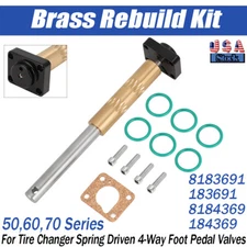 Brass Rebuild Kit For Tire Changer Spring Driven 4-Way Foot Pedal Valves 8183691