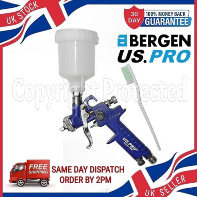 125ML HVLP GRAVITY FEED MINI SPRITZPISTOLE LUFTKOMPRESSOR FARBSPRÜHGERÄT 1/4'' EINLASS