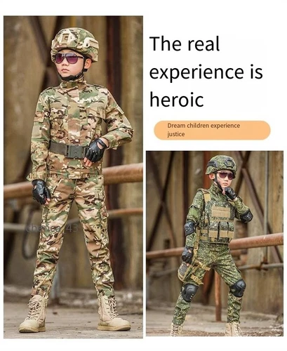 Children's Camouflage Suit Special Forces Summer Camp Military Training Uniform - Picture 8 of 32