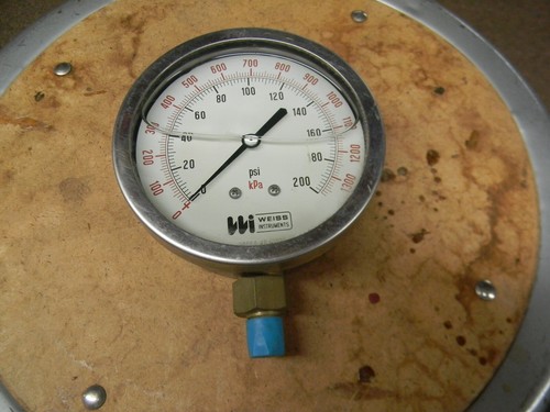Weiss Instruments Ölgefülltes Messgerät 0-200 psi 98664 48/2008 - Bild 1 von 4