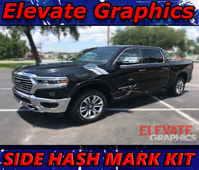 For Dodge Ram 1500 Stripes Side Hash Mark Graphics Decals Double Bar 2000-2025